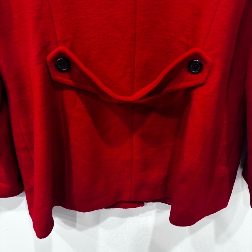 Lauren Ralph Lauren Wool Blend Coat Jacket Red Women’s Size 12 - Picture 9 of 16